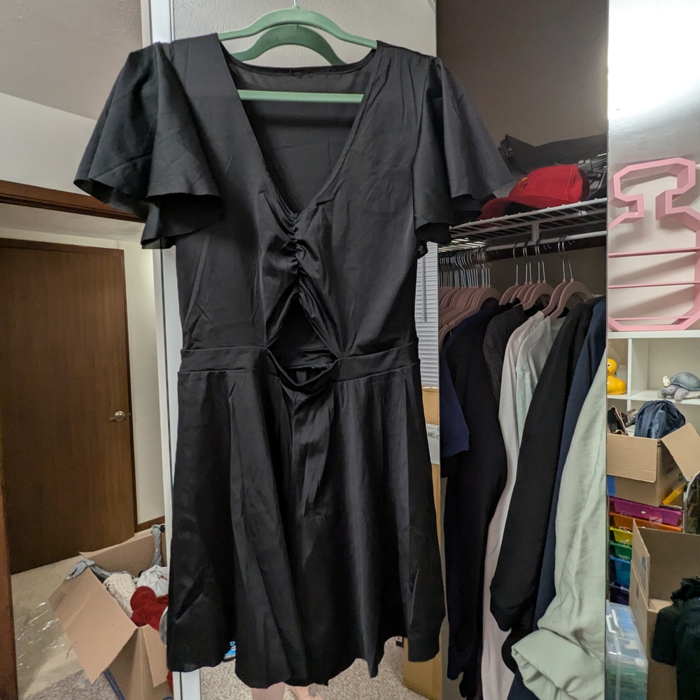 Blackmilk Black Flutter Sleeve Romper